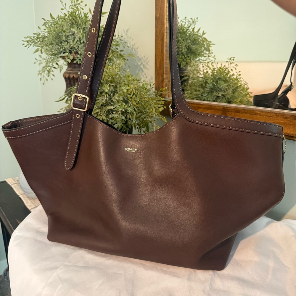 Coach Brown Leather Tote Bag